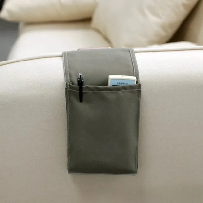 Bed Organizer Cotton-Linen Multiple Pockets No-Slip Attachment