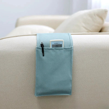 Bed Organizer Cotton-Linen Multiple Pockets No-Slip Attachment