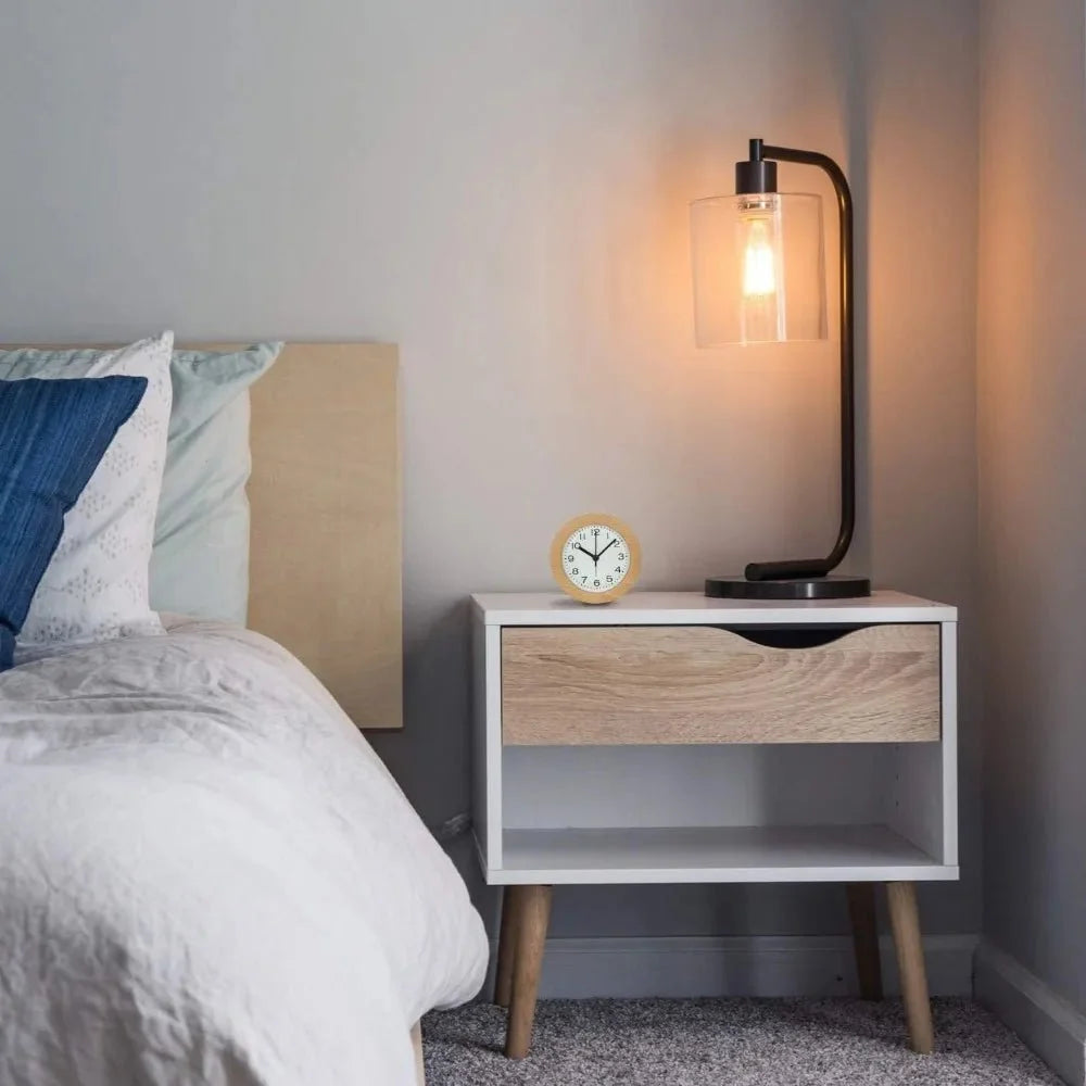 Bedside Alarm Clock Beech Wood & Silent Movement