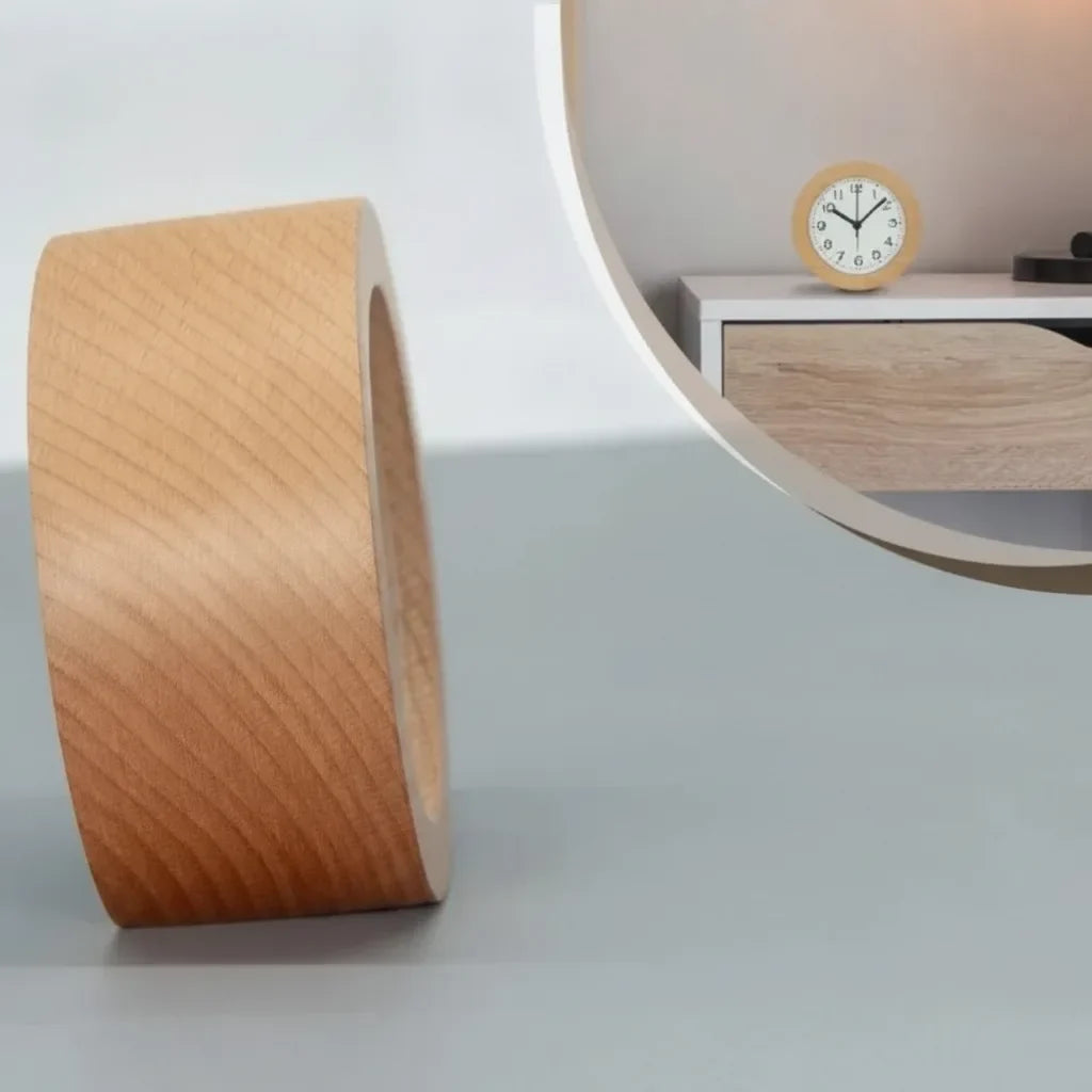 Bedside Alarm Clock Beech Wood & Silent Movement