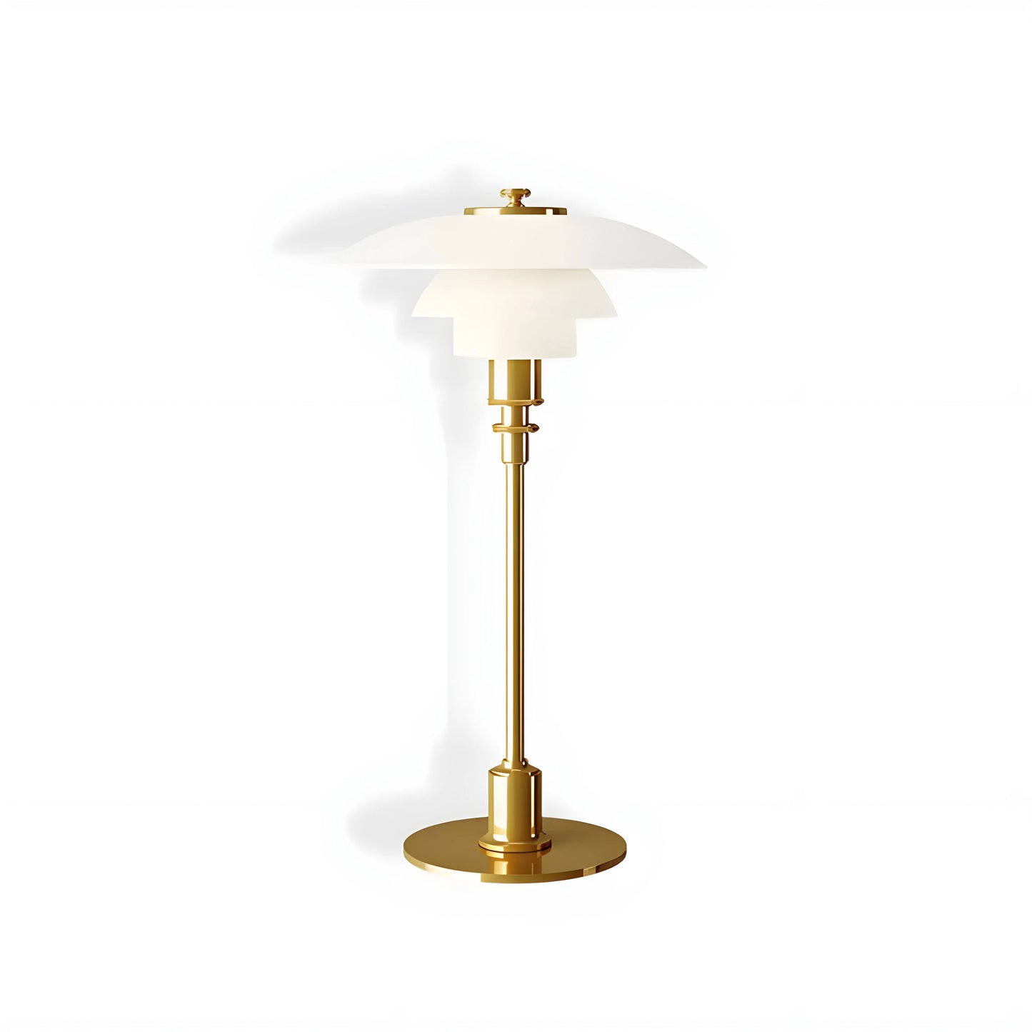Bedside Table Lamp Dimmable LED Glass Shade Metal Base