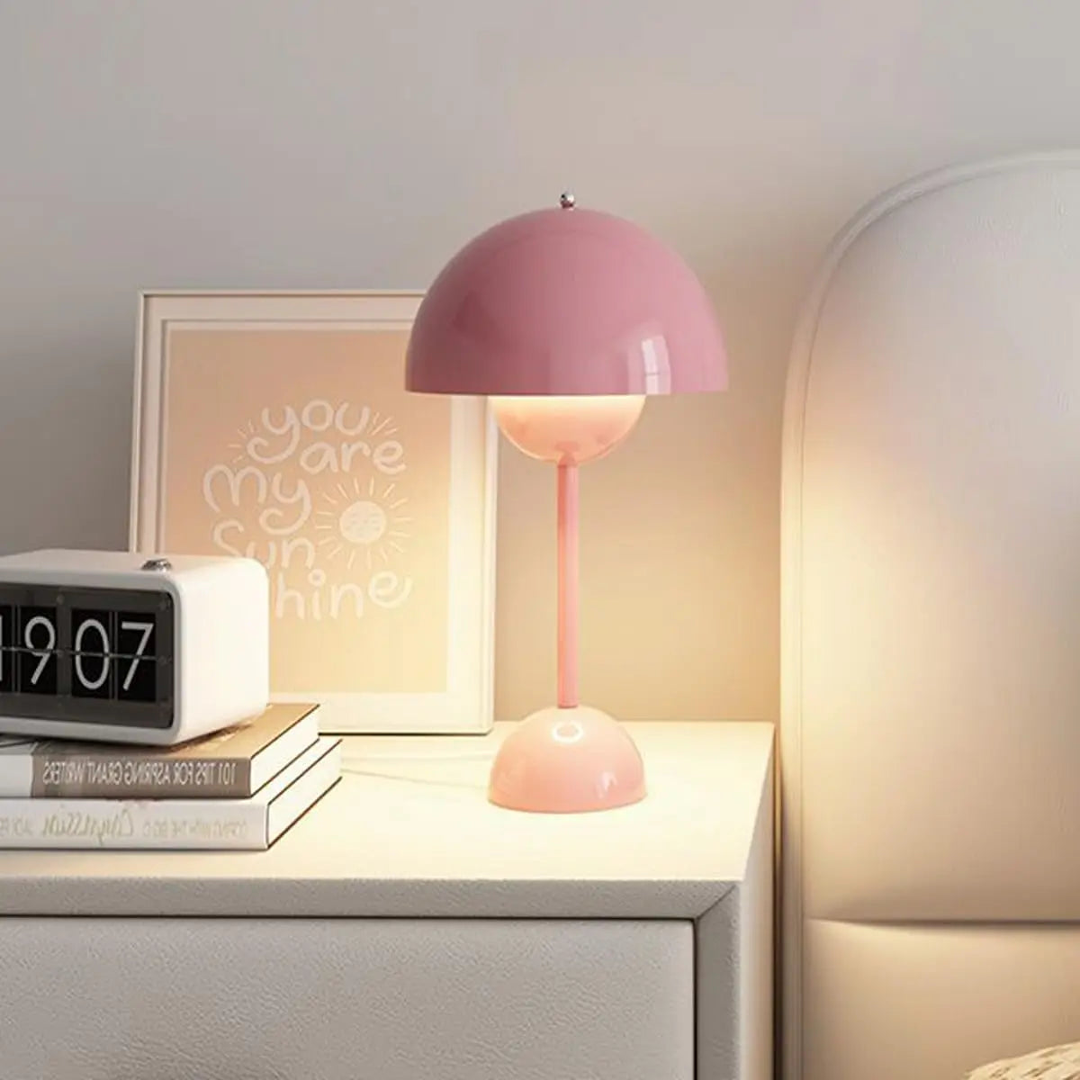 Bedside Table Lamp Dimmable Single-Button Included LED