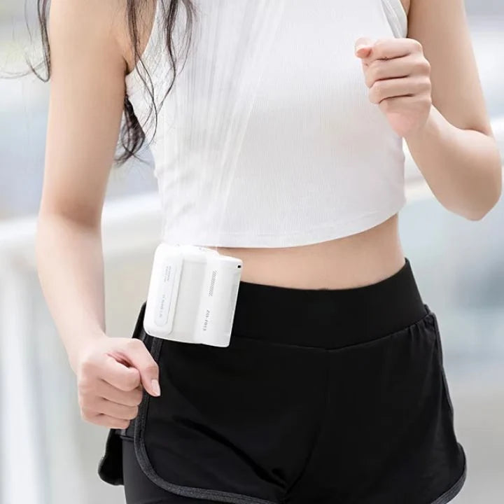 Belt Clip Fan Hands-Free Quiet 8-Hour Battery