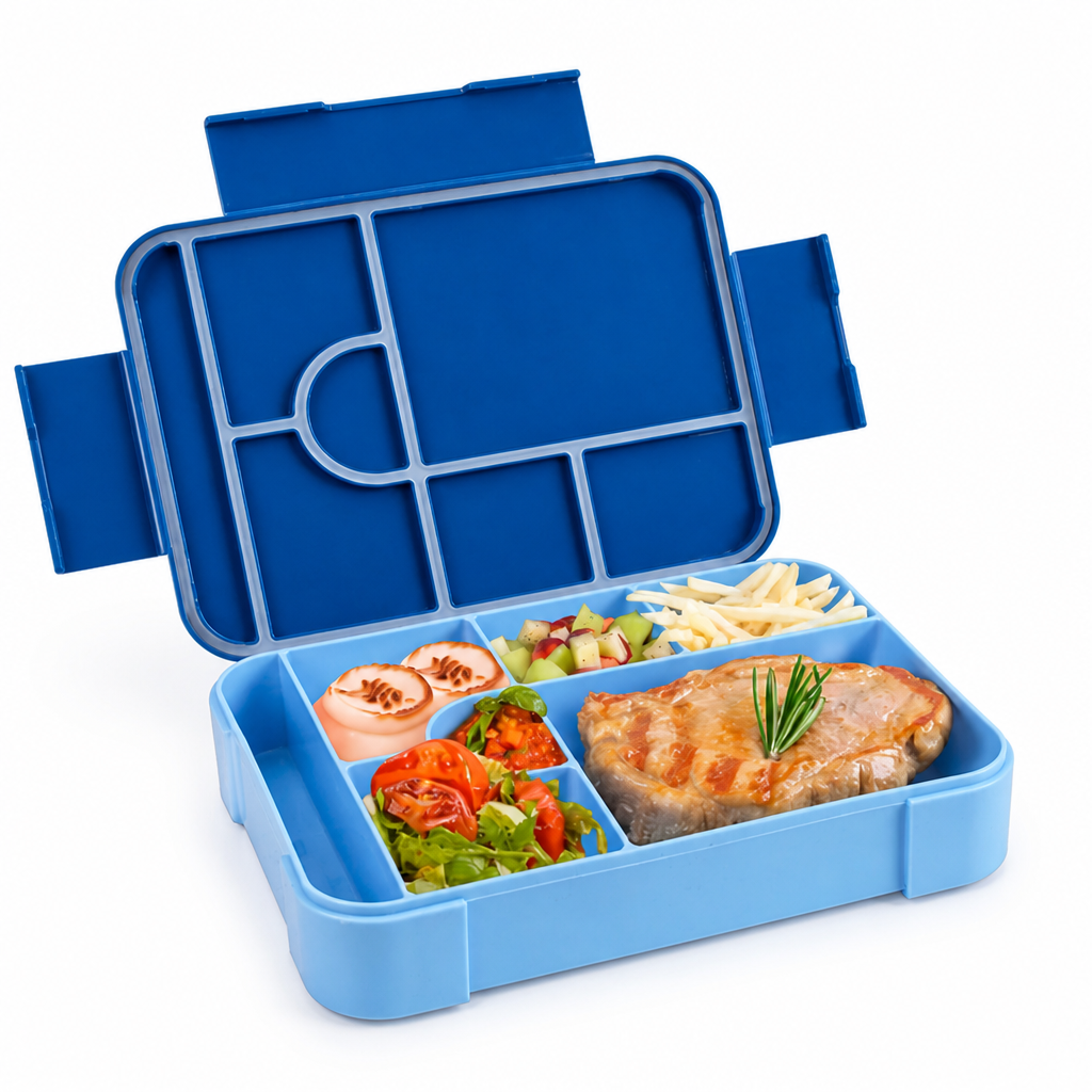 Bento Lunch Box Leak-Proof 7 Compartments Microwave Safe