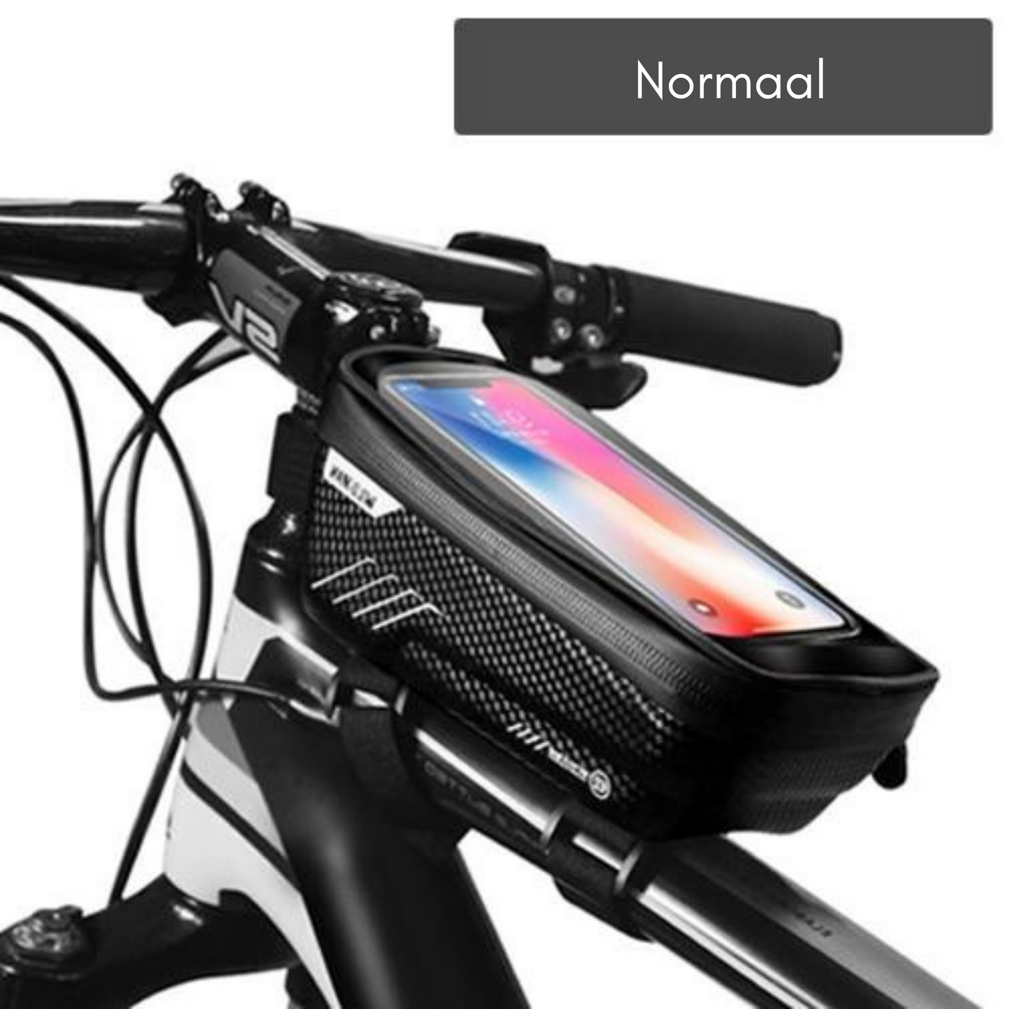 Bicycle Frame Bag Waterproof Hardcase Touchscreen Window & Headphone Jack