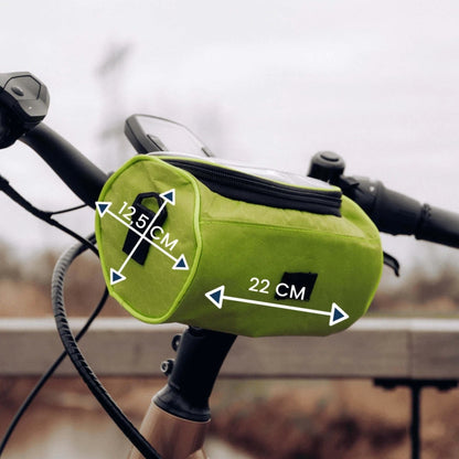 Bicycle Handlebar Bag Touchscreen Window Splash-Proof Universal Velcro