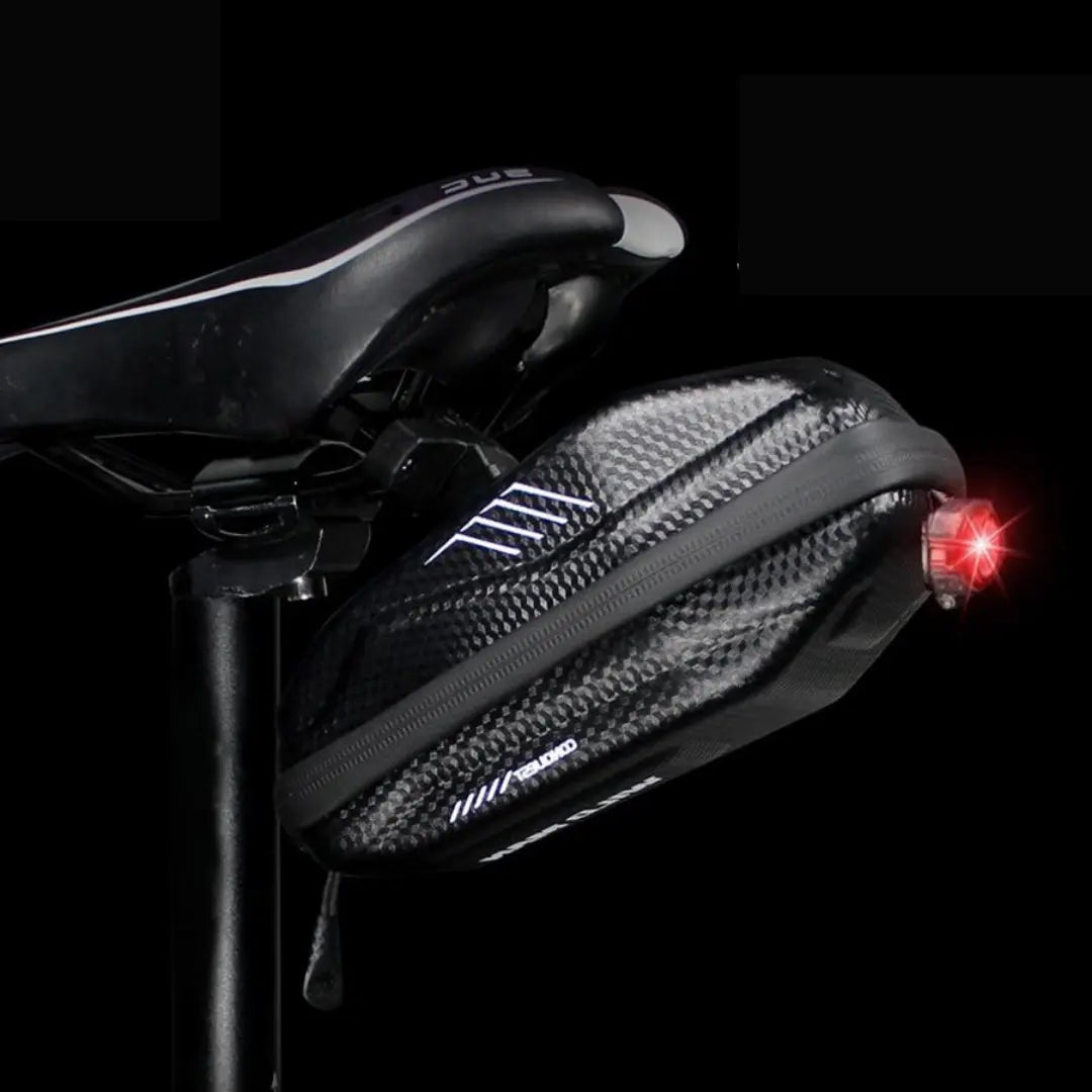 Bicycle Saddle Bag Quick-Release Mount Waterproof Hard Shell