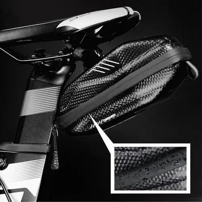 Bicycle Saddle Bag Quick-Release Mount Waterproof Hard Shell