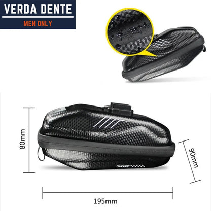 Bicycle Saddle Bag Quick-Release Mount Waterproof Hard Shell