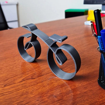 Bicycle Sculpture Minimalist Iron Matte Black