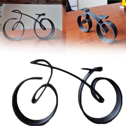 Bicycle Sculpture Minimalist Iron Matte Black