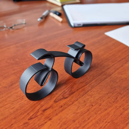 Bicycle Sculpture Minimalist Iron Matte Black