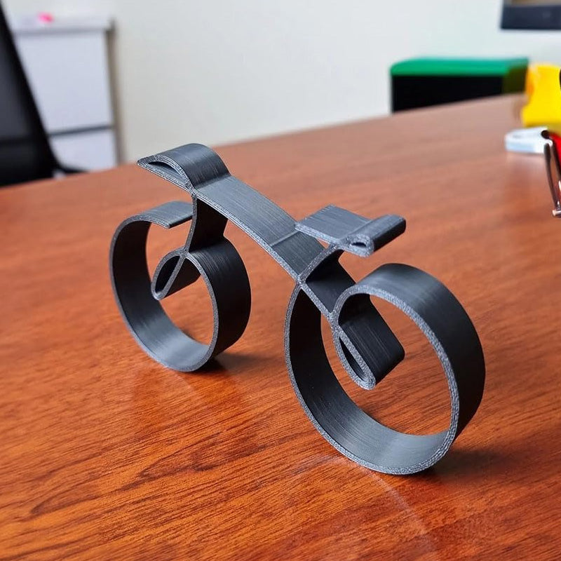 Bicycle Sculpture Minimalist Iron Matte Black
