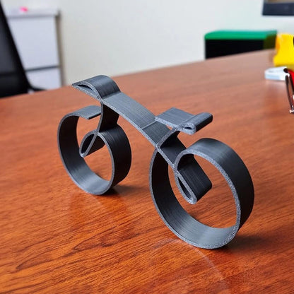 Bicycle Sculpture Minimalist Iron Matte Black