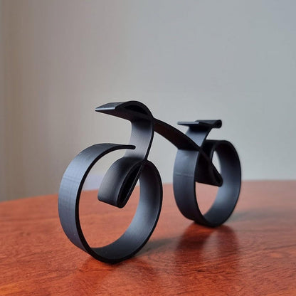 Bicycle Sculpture Minimalist Iron Matte Black