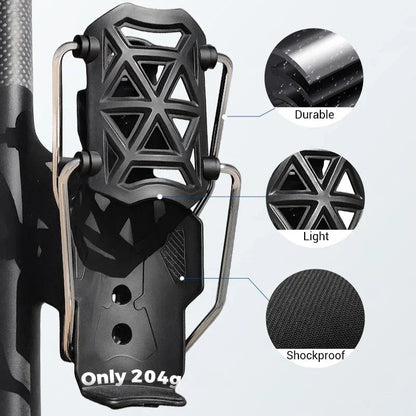 Bike Bottle Holder Adjustable Nylon Metal-Reinforced 360 Degree Rotation