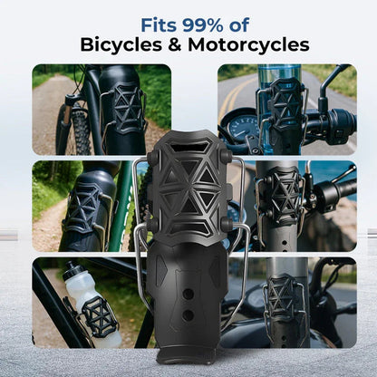 Bike Bottle Holder Adjustable Nylon Metal-Reinforced 360 Degree Rotation