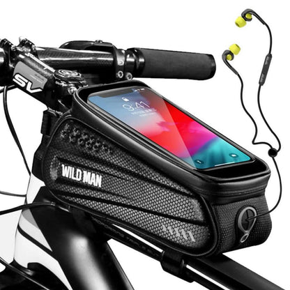 Bike Frame Bag Touchscreen Window Hard Shell Splash-Resistant