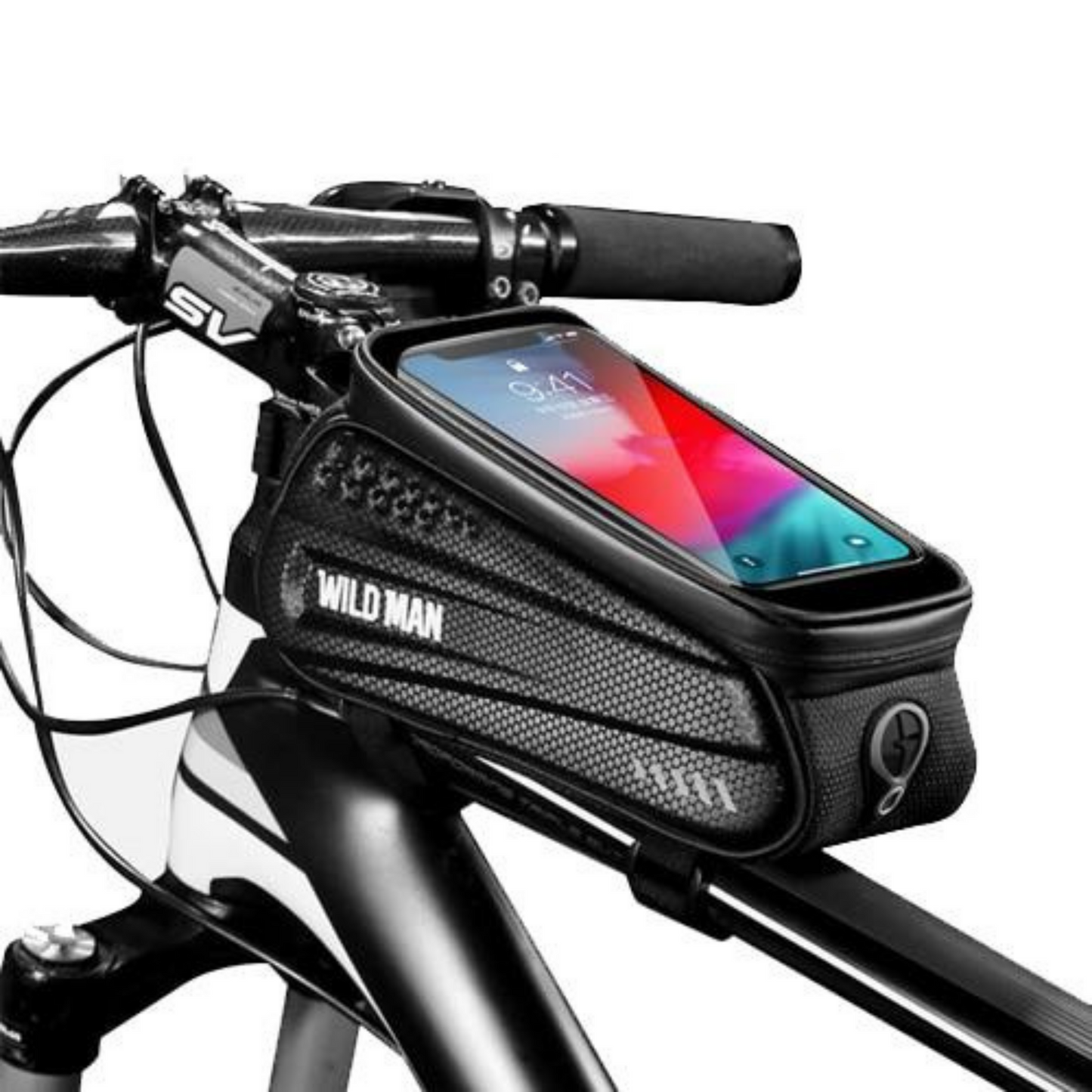 Bike Frame Bag Touchscreen Window Hard Shell Splash-Resistant