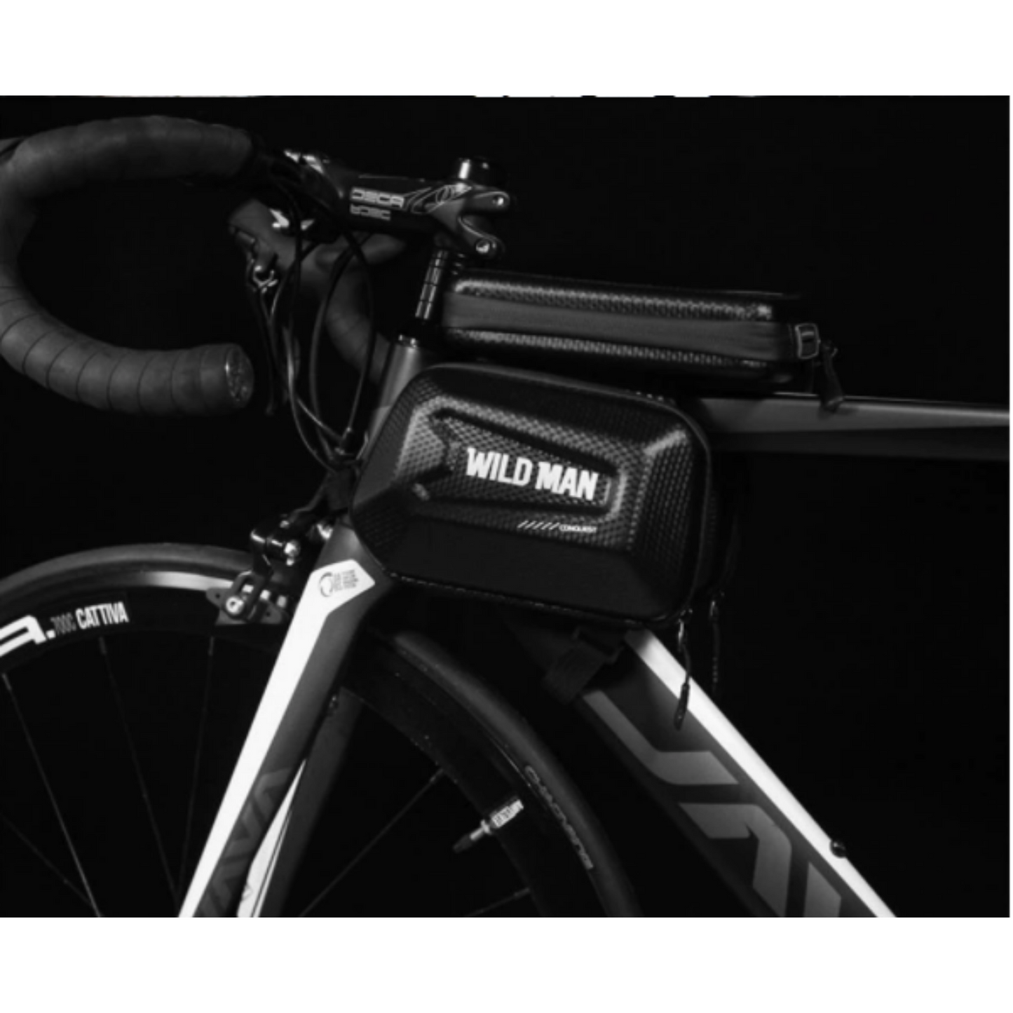 Bike Frame Bag Touchscreen Window Hard Shell Splash-Resistant