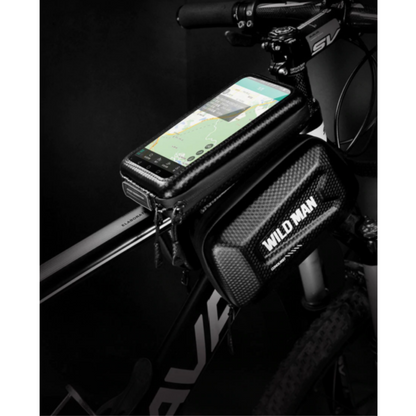 Bike Frame Bag Touchscreen Window Hard Shell Splash-Resistant