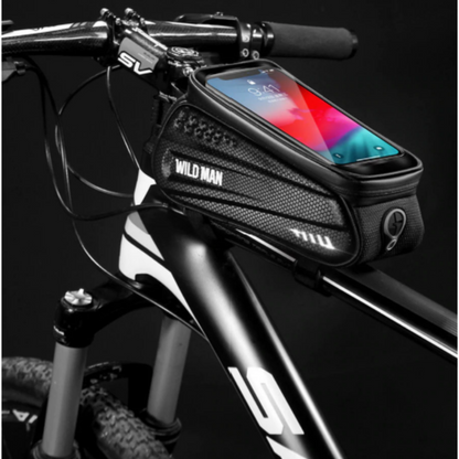 Bike Frame Bag Touchscreen Window Hard Shell Splash-Resistant