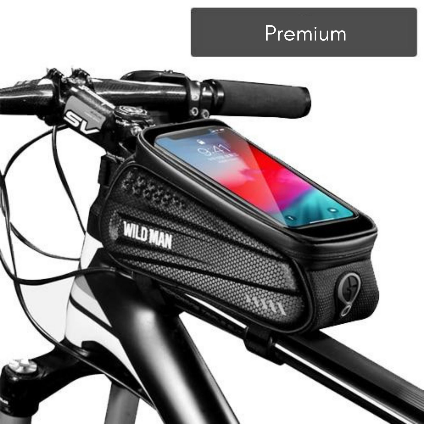 Bike Frame Bag Touchscreen Window Hard Shell Splash-Resistant