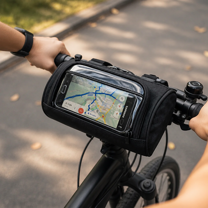 Bike Handlebar Bag Touchscreen Window Splash-Resistant