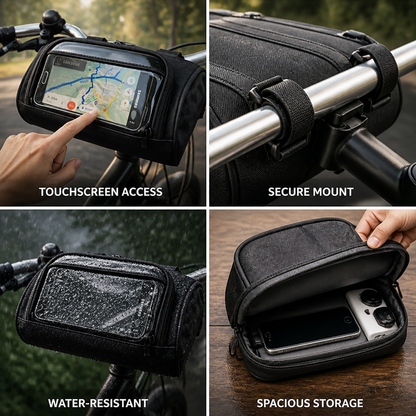 Bike Handlebar Bag Touchscreen Window Splash-Resistant