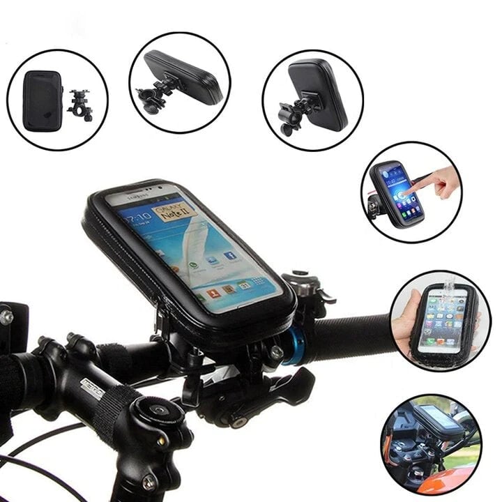 Bike Phone Mount Waterproof Touchscreen 15W Wireless & USB