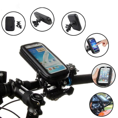 Bike Phone Mount Waterproof Touchscreen 15W Wireless & USB