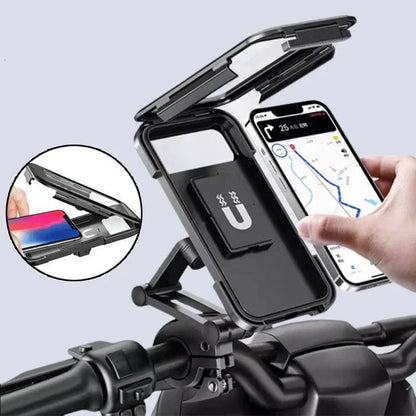 Bike Phone Mount Waterproof Touchscreen 15W Wireless & USB