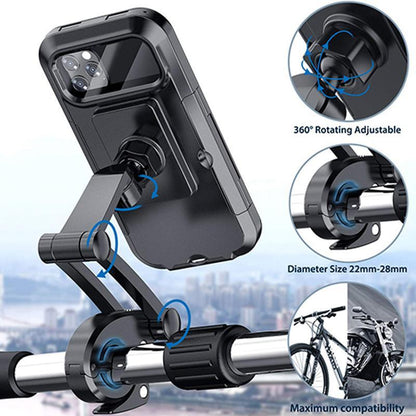 Bike Phone Mount Waterproof Touchscreen 15W Wireless & USB