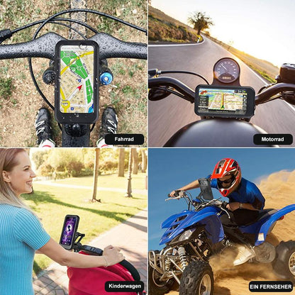Bike Phone Mount Waterproof Touchscreen 15W Wireless & USB