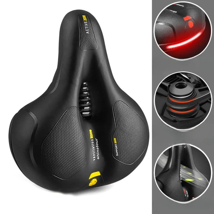 Bike Saddle Ergonomic Shock-Absorbing Ventilated