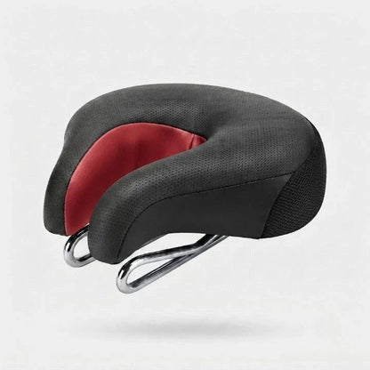 Bike Saddle No-Nose Pressure-Relief Cutout & Dual Spring Suspension