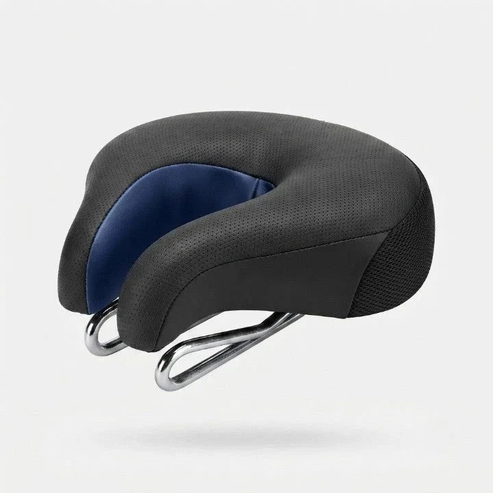 Bike Saddle No-Nose Pressure-Relief Cutout & Dual Spring Suspension