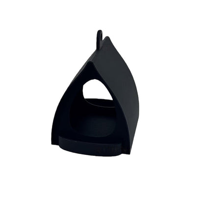 Bird Feeder Covered Weather-Resistant Plastic Perch & Hanging Loop