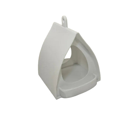 Bird Feeder Covered Weather-Resistant Plastic Perch & Hanging Loop