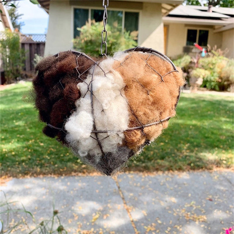Bird Nesting Holder Heart Shaped Iron Ready To Hang
