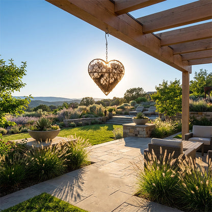 Bird Nesting Holder Heart Shaped Iron Ready To Hang