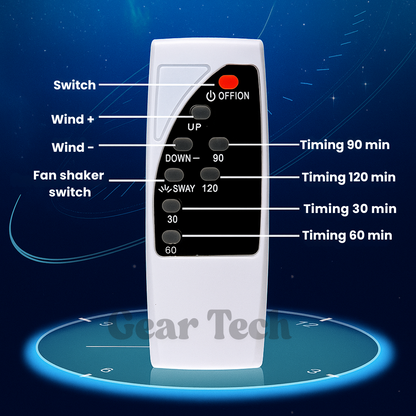 Bladeless Fan Remote Control Quiet 90 Degree Oscillation