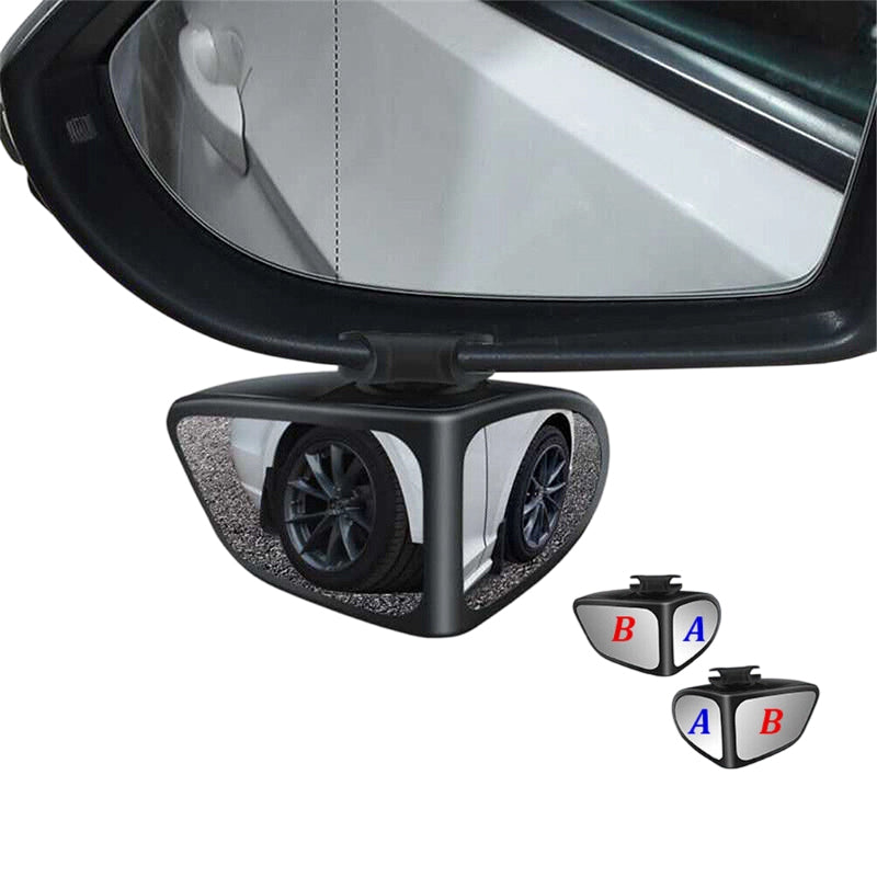 Blind Spot Mirror Dual-Lens 360 Degree Adjustable Self-Adhesive
