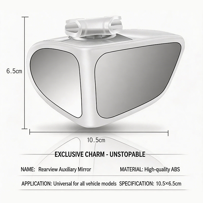 Blind Spot Mirror Dual-Lens 360 Degree Adjustable Self-Adhesive