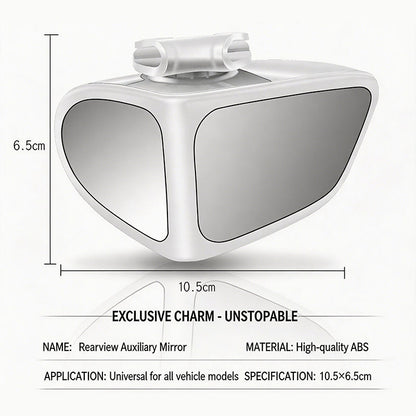 Blind Spot Mirror Dual-Lens 360 Degree Adjustable Self-Adhesive