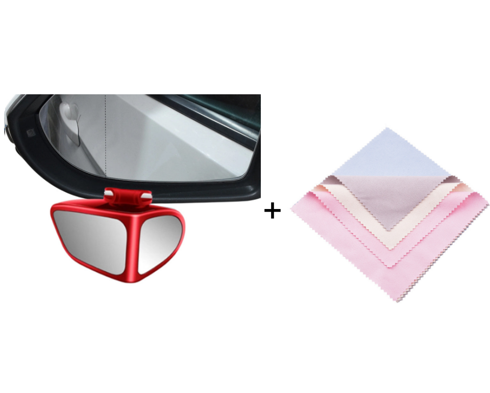 Blind Spot Mirror Dual-Lens 360 Degree Adjustable Self-Adhesive