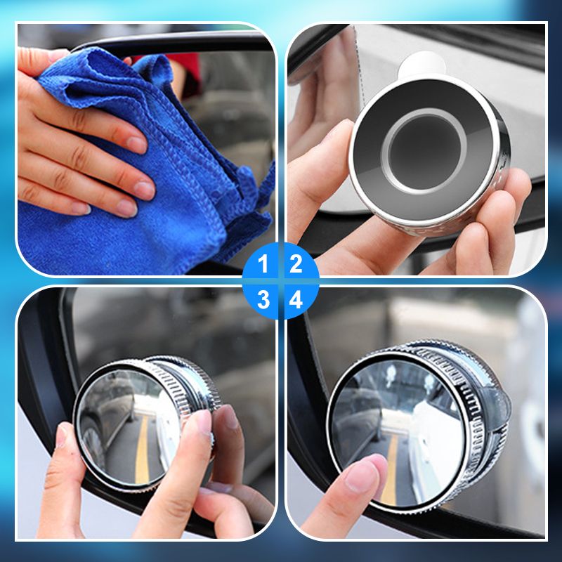 Blind Spot Mirrors 360° Rotatable Set of 2