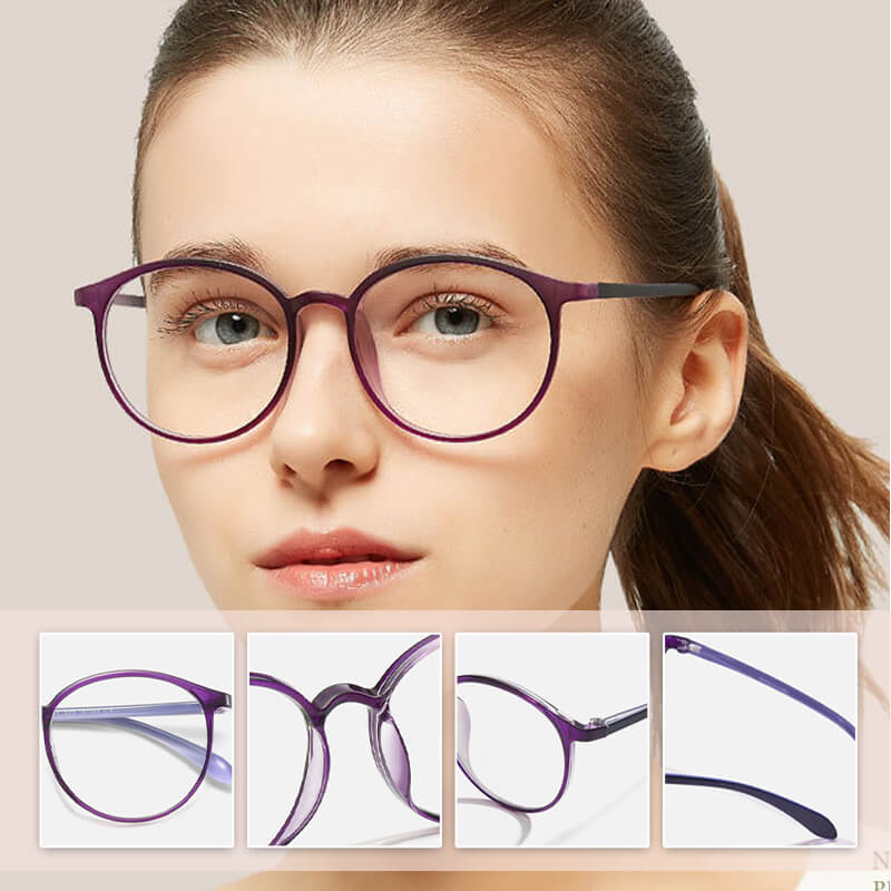 Blue Light Glasses Round Lightweight Frame & Filter Lenses