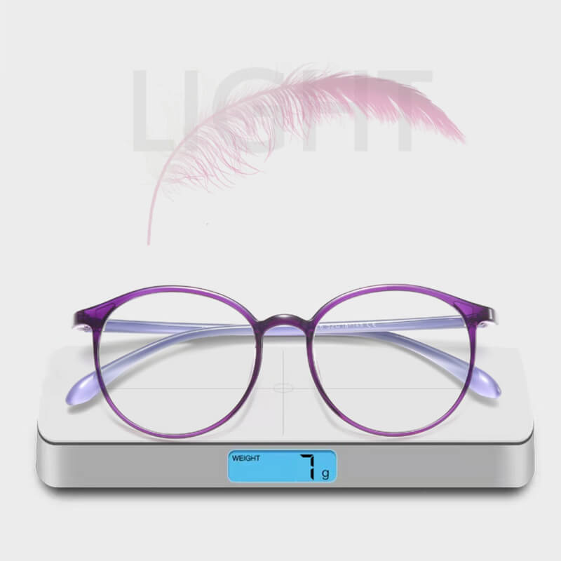 Blue Light Glasses Round Lightweight Frame & Filter Lenses