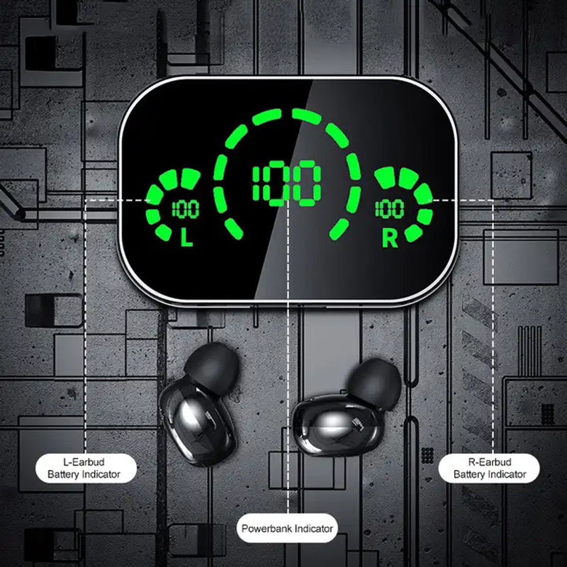 Bluetooth Earbuds LED Charging Case & Touch Control